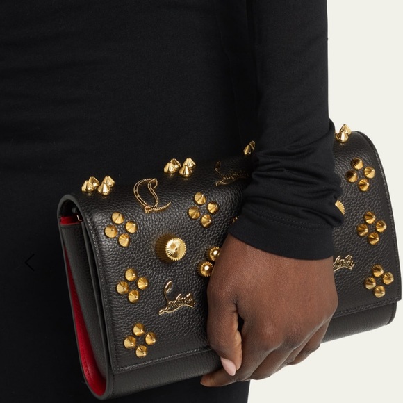 🆕😍🔥 CHRISTIAN LOUBOUTIN Paloma Loubinthesky Studs Clutch Bag - Picture 14 of 16